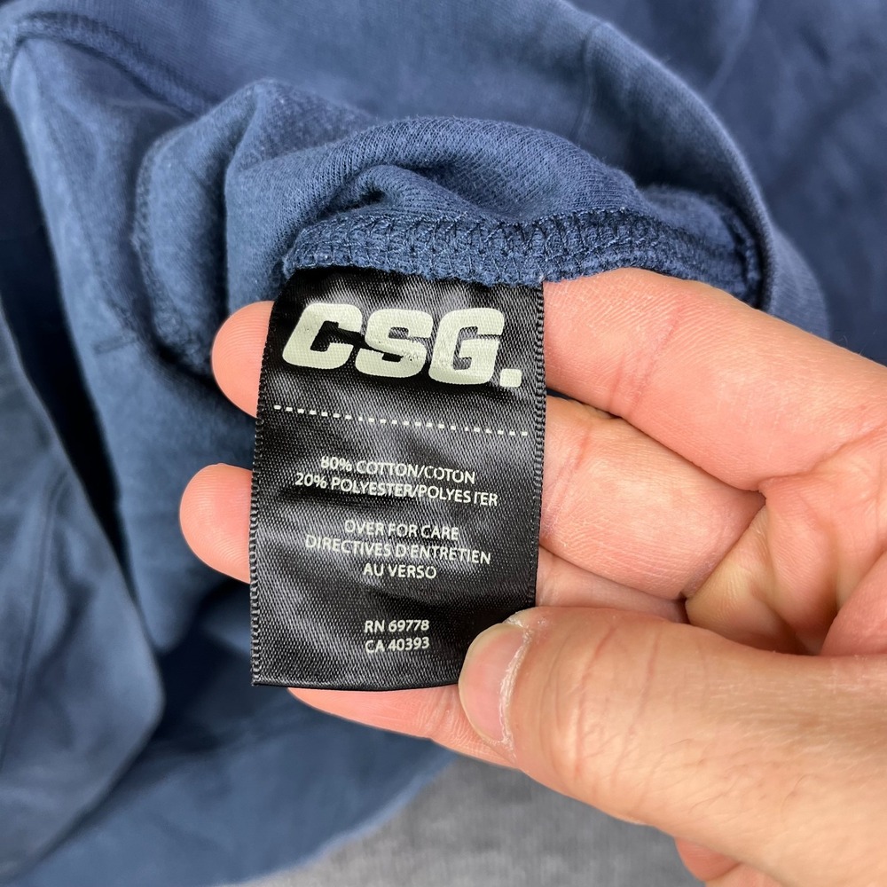 CSG Commuter Hoodie Mens 3XL Cotton Blue Kangaroo Pocket Training Athleisure - Picture 11 of 14
